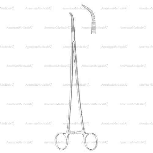 lawrence hemostatic dissecting and ligature forceps - 28 cm (11")