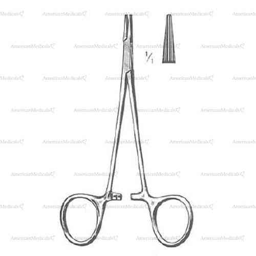 derf needle holder - long & serrated, 12.5 cm (5")