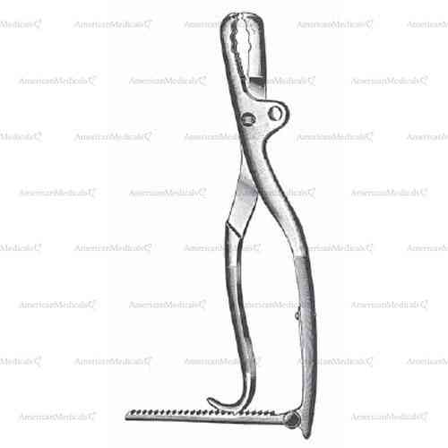 farabeuf-lambotte bone holding forceps with lock - 26 cm (10 1/4")