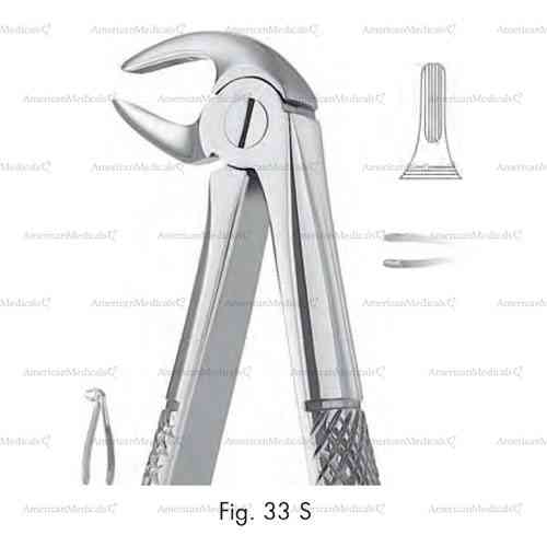 extracting forceps for children, figure 33s - english pattern