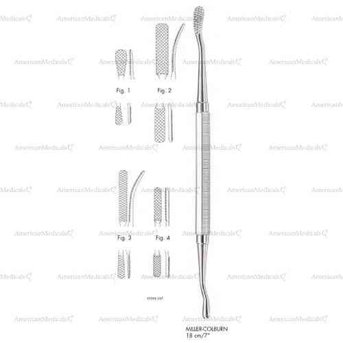 miller-colburn double ended bone file with cross cut - 18 cm (7 1/8")