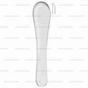 schwarz plexiglass spatula - 16.5 cm (6 1/2")