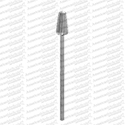 surgical grade stainless steel podiatry bur bud shaped, cross cut