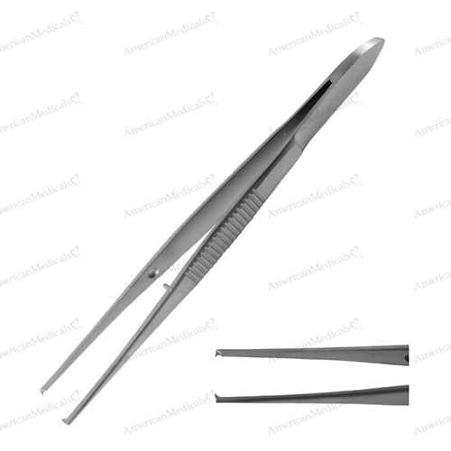 steristat sterile disposable iris tissue forceps straight with teeth stainless steel
