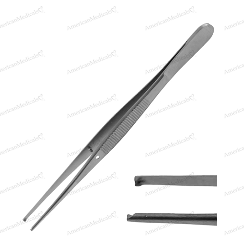steristat sterile disposable tissue forceps with teeth stainless steel