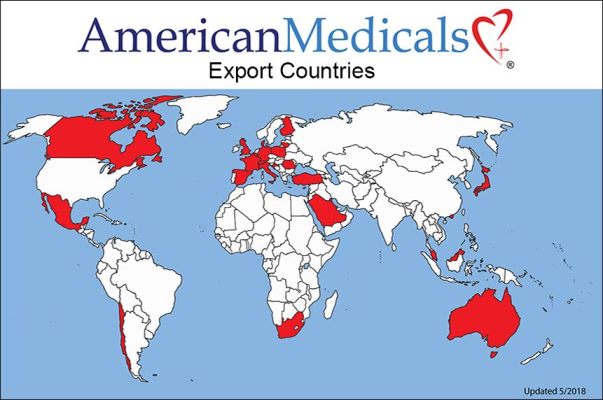 countries to which american medicals has exported