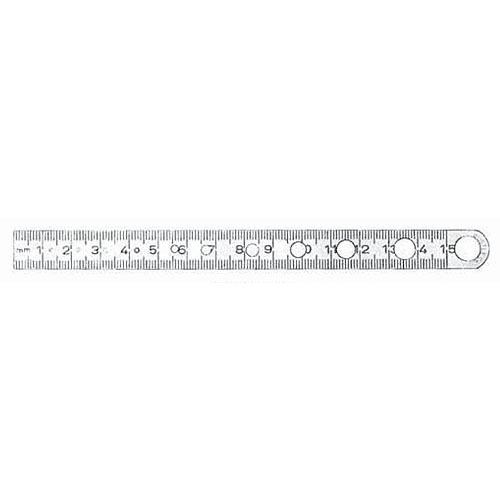 perforated graduated diagnostic ruler - millimeter only