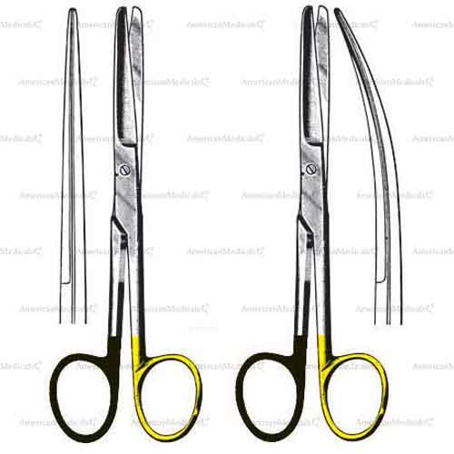 deaver supercut operating scissors with tc cutting edges - blunt/blunt