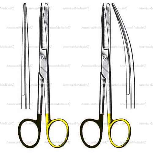 deaver supercut operating scissors with tc cutting edges - blunt/sharp