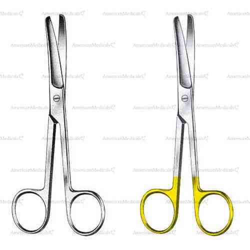 operating scissors - blunt/blunt, curved
