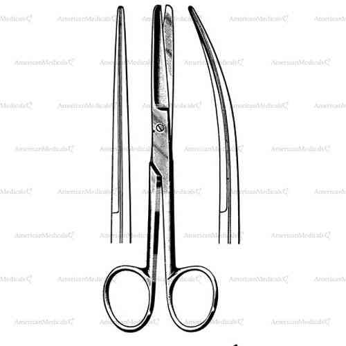 deaver operating scissors - blunt/blunt, 14 cm (5 1/2")