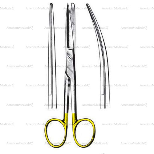 deaver operating scissors with tungsten carbide cutting edges - blunt/sharp