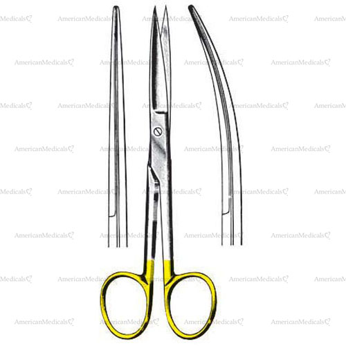 deaver operating scissors with tungsten carbide cutting edges - sharp/sharp