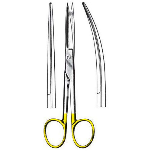 deaver operating scissors with tungsten carbide cutting edges - sharp/sharp