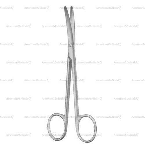 lexer-fine dissecting scissors - curved, slender pattern, 16.5 cm (6 1/2")