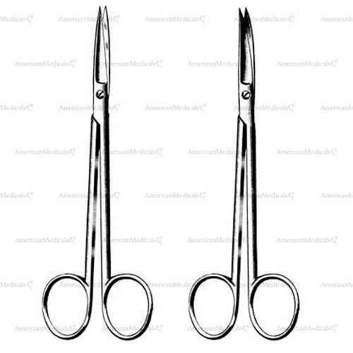 joseph operating scissors for plastic surgery - 14 cm (5 1/2