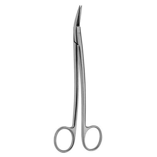 dean tonsil & vascular scissors with teeth - angled upwards, 17 cm (6 3/4")