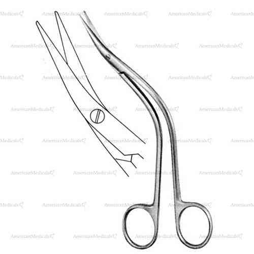de bakey vascular scissors - slightly curved, 15.5 cm (6 1/8")
