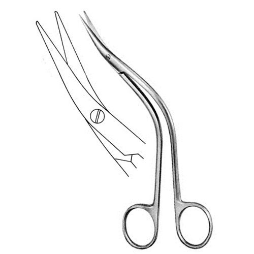 de bakey vascular scissors - slightly curved, 15.5 cm (6 1/8")