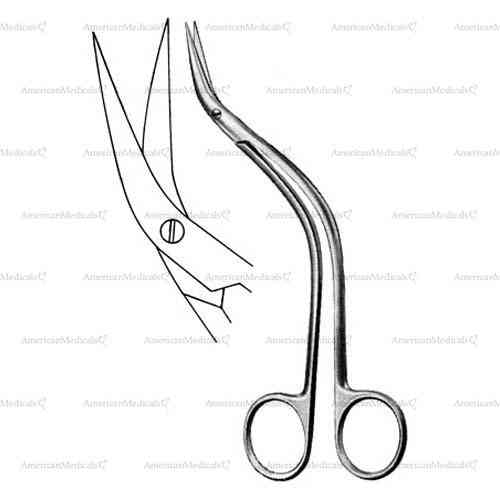 de bakey vascular scissors - very curved, 15.5 cm (6 1/8")