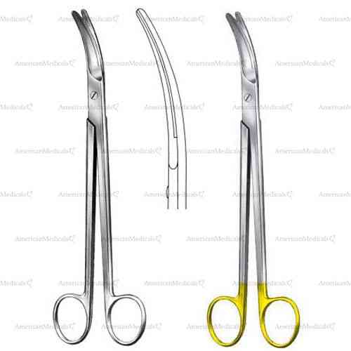 vascular parametrium scissors - slightly curved, 23 cm (9 1/8")