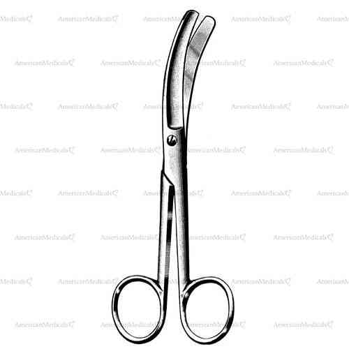 busch umbilical cord scissors - 16 cm (6 1/4")