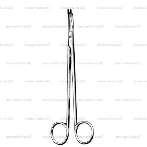 toennis-adson neurosurgery scissors - curved, 18 cm (7 1/8")
