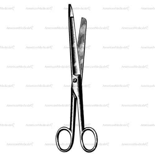 enterotomy scissors with probe tip - 21 cm (8 1/4")