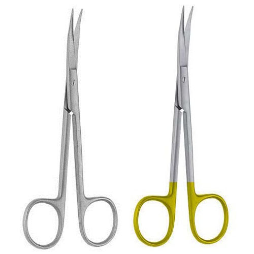 goldman-fox gum scissors - curved, serrated, 13 cm (5 1/8