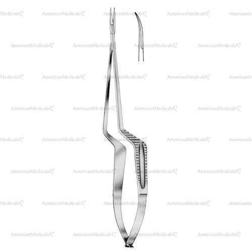 ophthalmic & micro scissors - curved, bayonet, 18.5 cm (7 1/4")