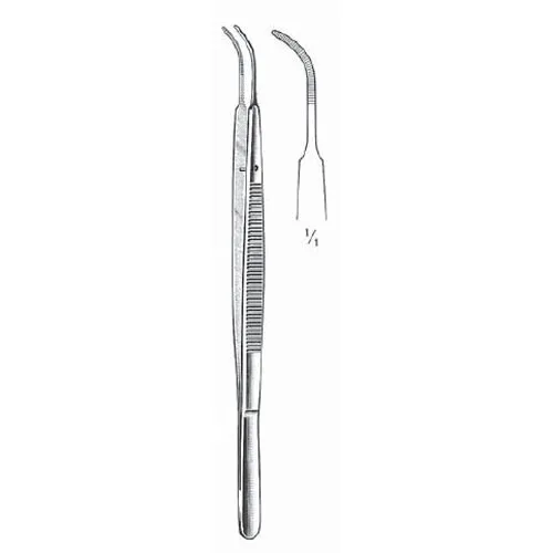 gerald forceps - serrated, curved