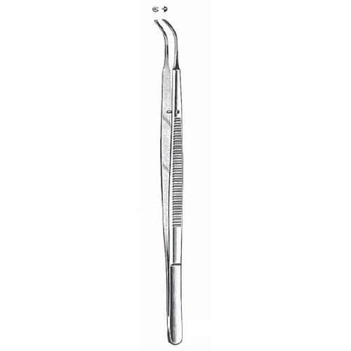 gerald forceps - 1 x 2 Teeth - curved