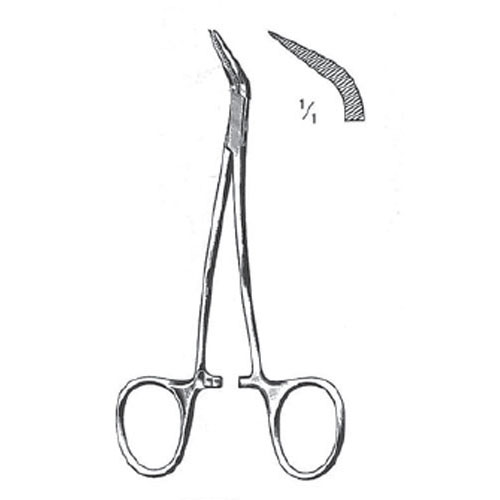 peet splinter forceps - curved, 12.5 cm (5")