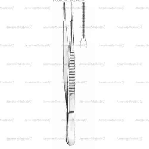 cooley atraumatic tissue forceps - straight, 2.0 mm - 2.0 mm tip