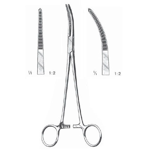 toennis hemostatic forceps 1 x 2 teeth