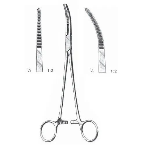 toennis hemostatic forceps 1 x 2 teeth