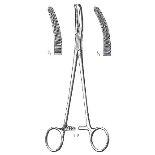 wertheim hysterectomy forceps with 1 x 2 teeth