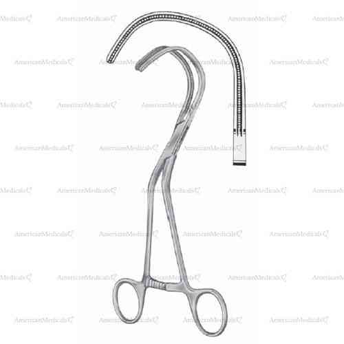 lambert kay aorta-anastomosis clamp - 20 cm (8")