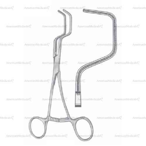 dale atraumatic peripheral vascular clamp - 18 cm (7 1/8"), squared