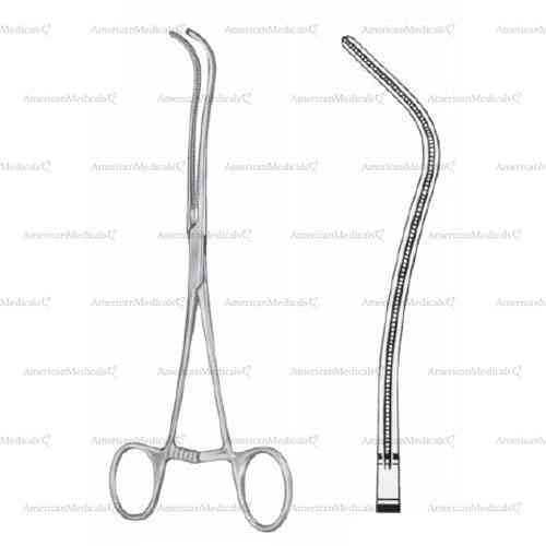 de bakey dissecting and ligature clamp - 20 cm (8")