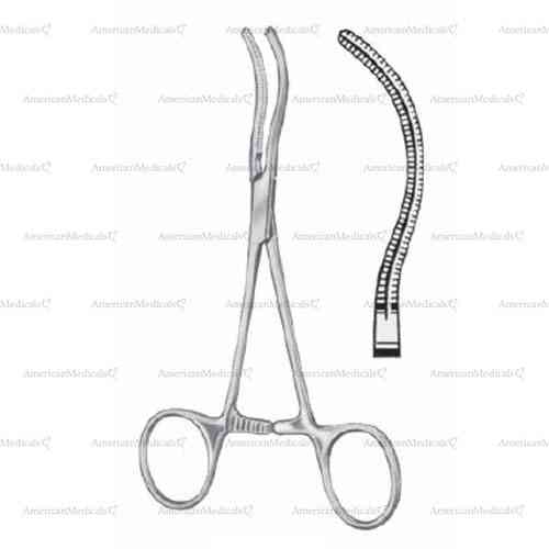 cooley pediatric occlusion clamp, spoon - fig. 425, 14 cm (5 1/2")