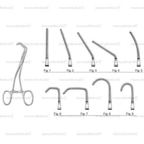 pediatric vascular clamp - strongly angled