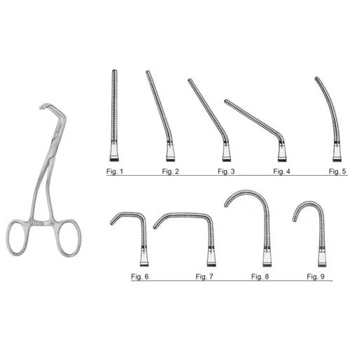 pediatric atraumatic vascular clamp - strongly angled shaft