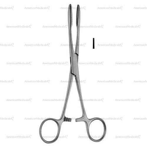 gross dressing forceps with ratchet - 18 cm (7 1/8")