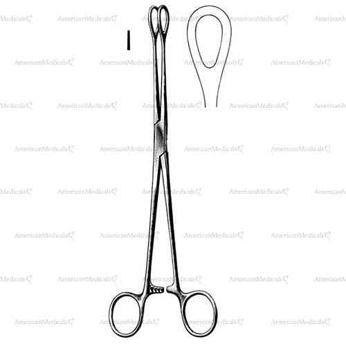 foerster sponge holding forceps without ratchet - round, smooth