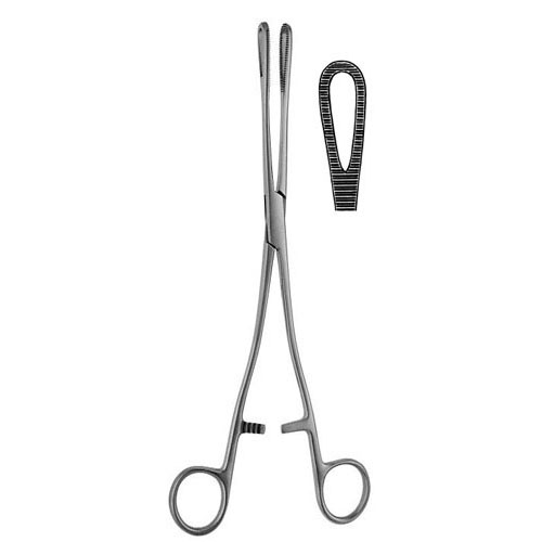 rampley sponge holding forceps with ratchet - 25 cm (9 7/8")