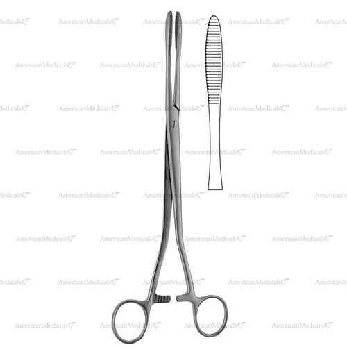 collin dressing forceps with ratchet - 25 cm (9 7/8")
