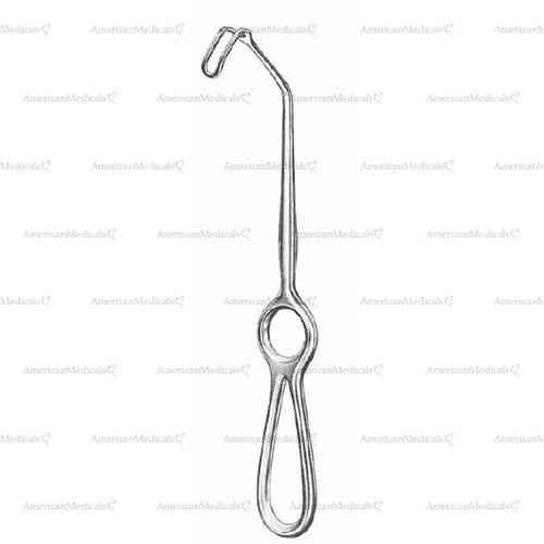 cushing fenestrated retractor - 20 cm (8"), angled