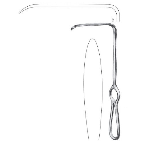 langenbeck retractor - 21 cm (8 1/4") - long, 85 x 15 mm