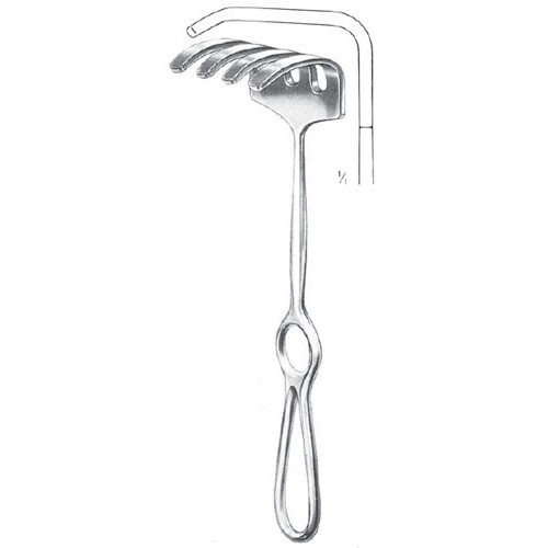 ollier retractor with 4 prongs - 22.5 cm (9")